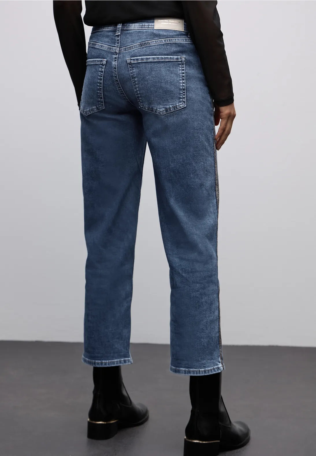 Street One Straight Legs jeans with tape