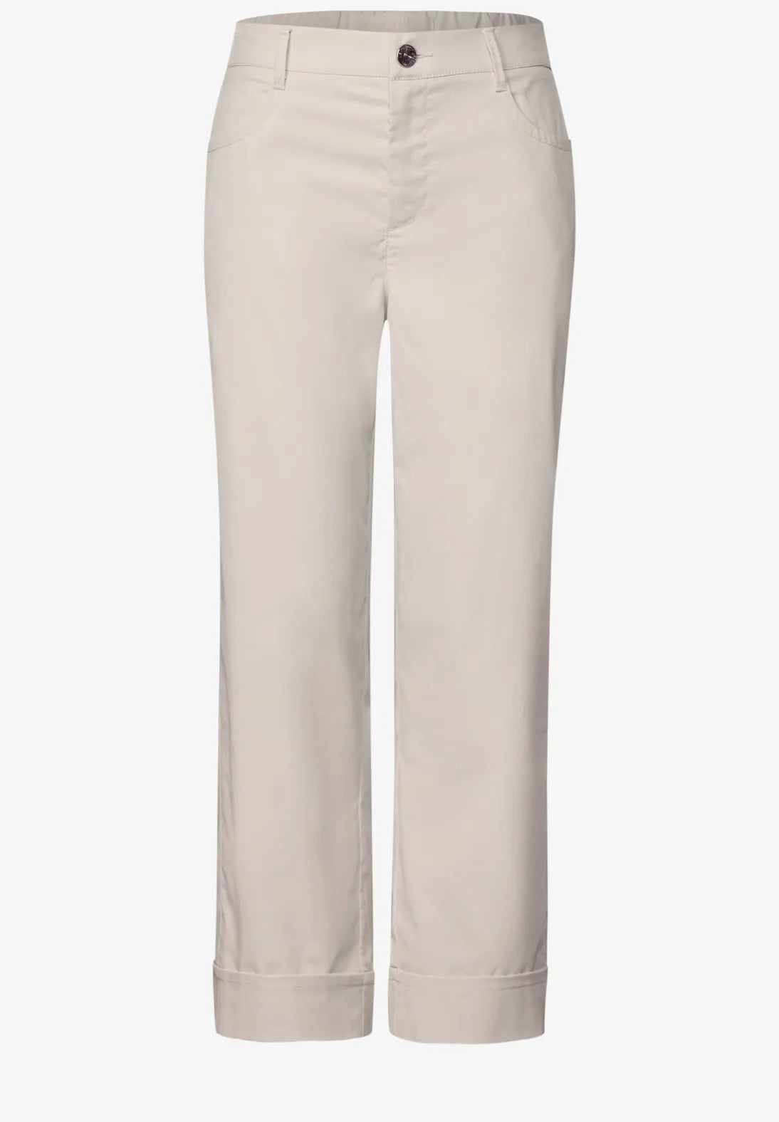 Street One straight leg twill trousers