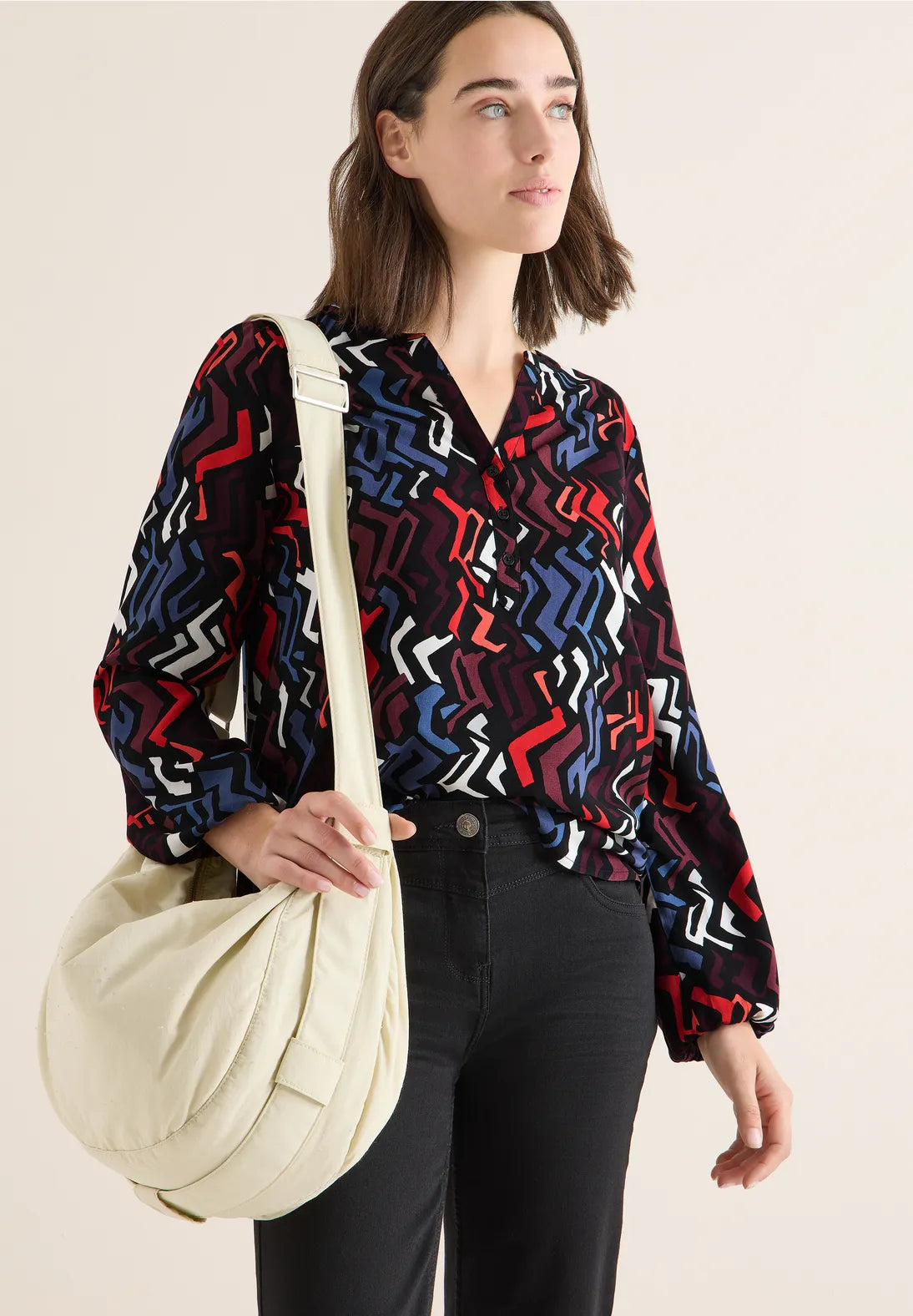 CECIL Blouse with graphic pattern