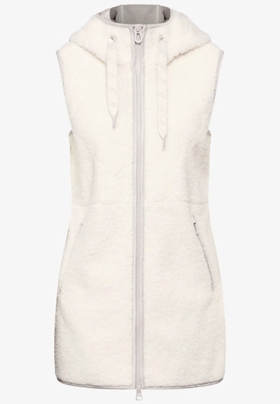 CECIL Teddy vest with hood