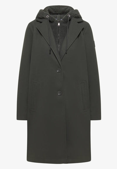 CECIL Coat with teddy inlay