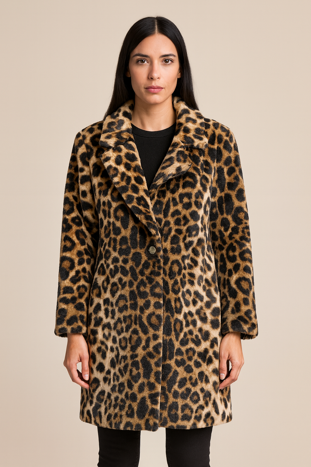 Malena leoprint coat