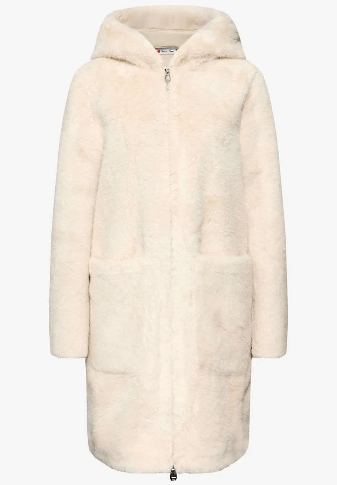 Street One Fake fur coat with hood