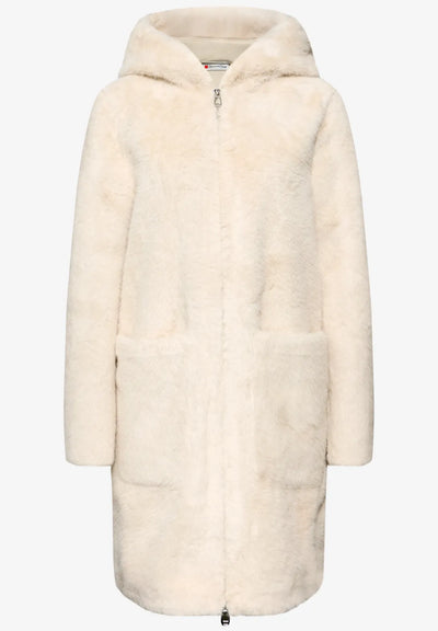 Street One Fake fur coat with hood