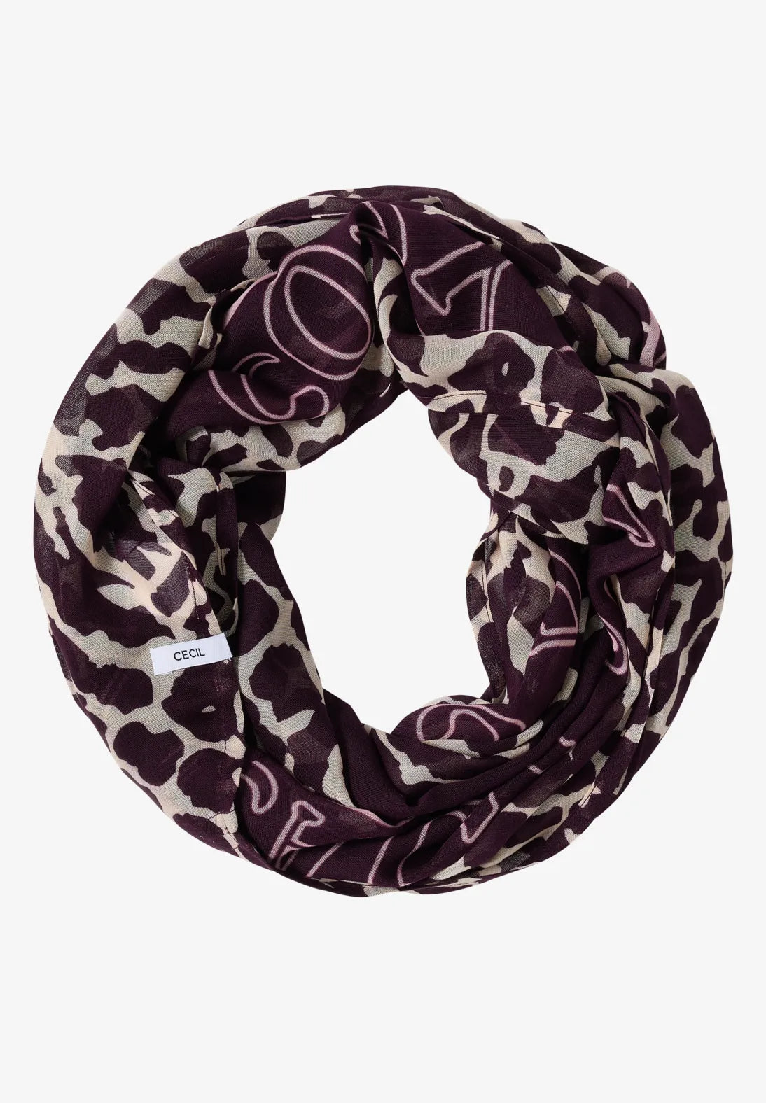 CECIL patterned loop scarf