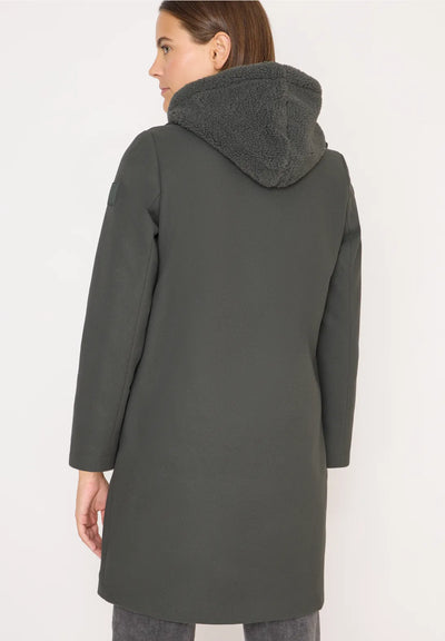 CECIL Coat with teddy inlay