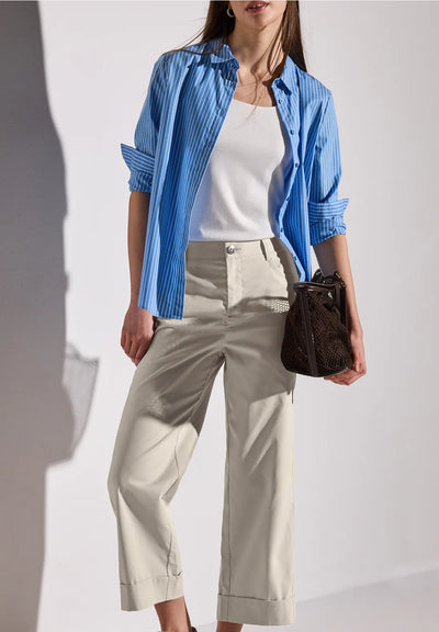 Street One straight leg twill trousers