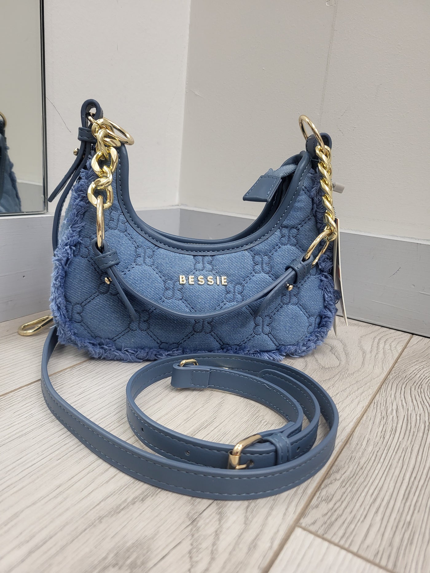 Bessie London Denim bag