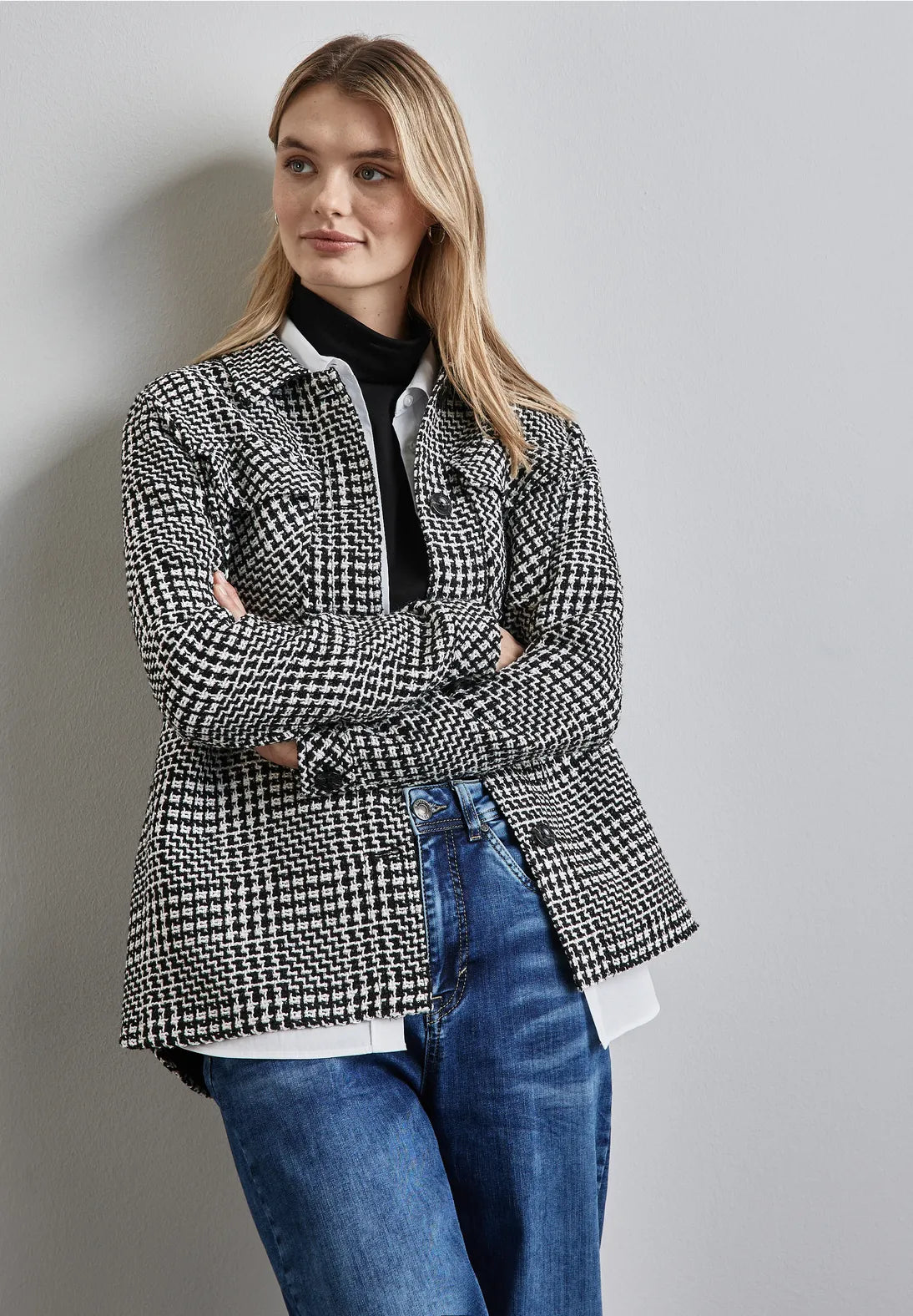 Street One Checked Bouclé Jacket