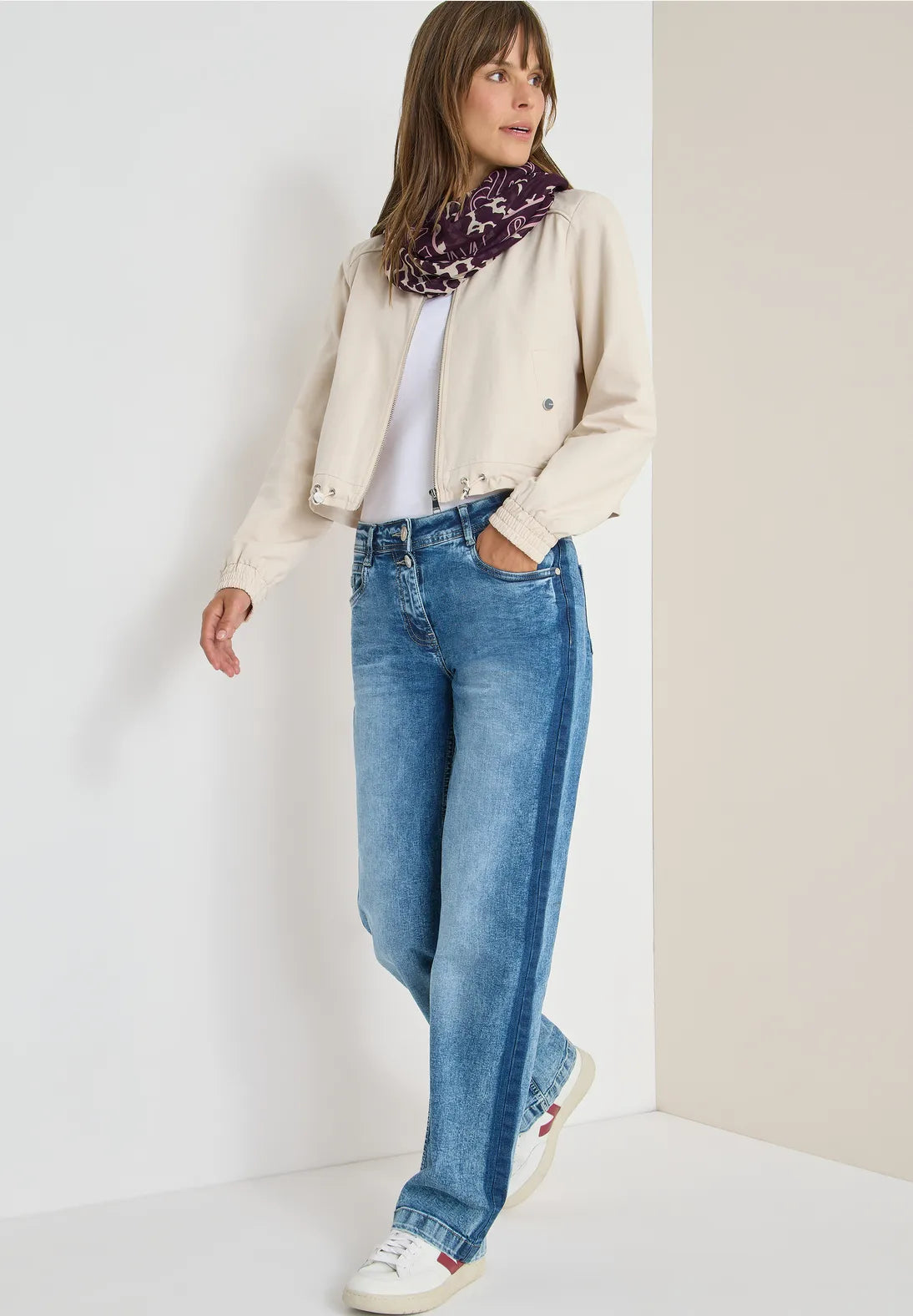 CECIL patterned loop scarf