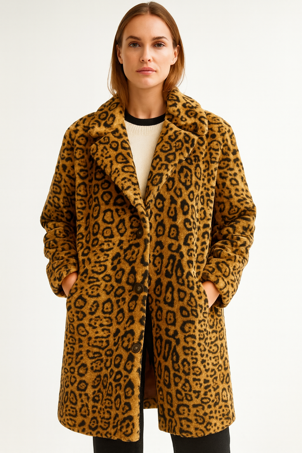 Malena leoprint coat