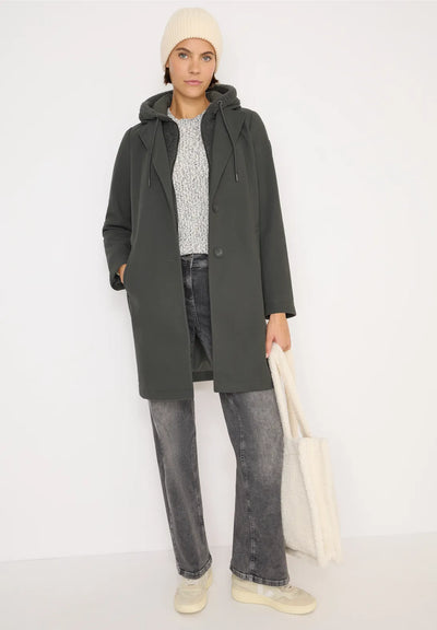 CECIL Coat with teddy inlay