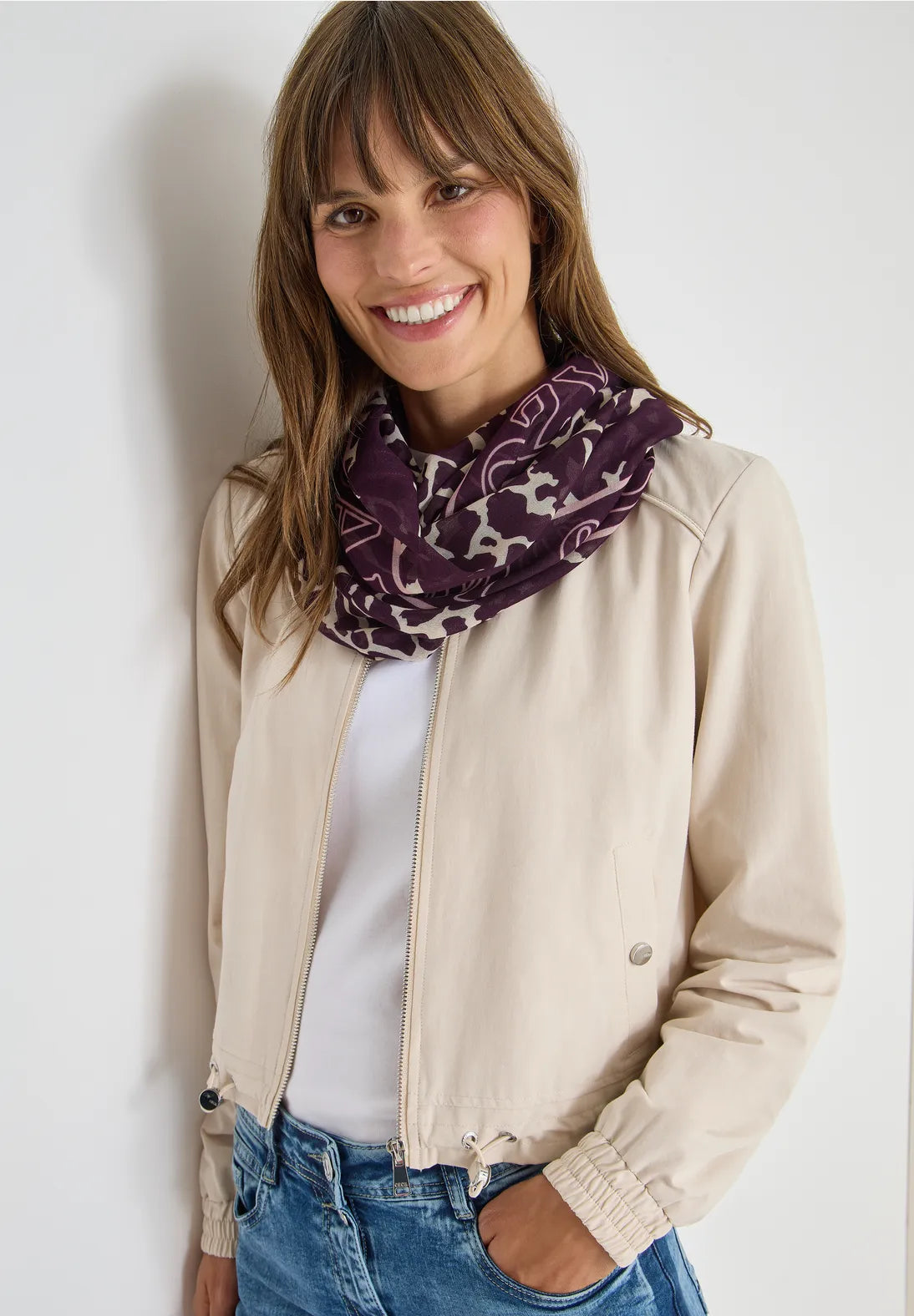 CECIL patterned loop scarf