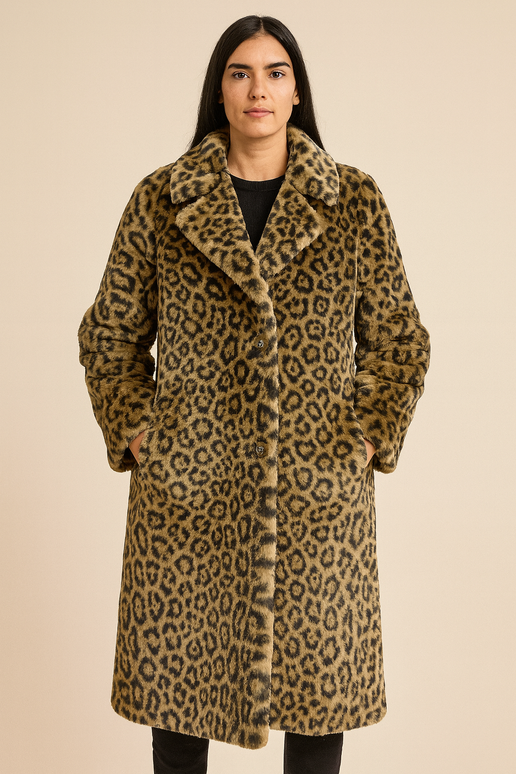 Malena leoprint coat