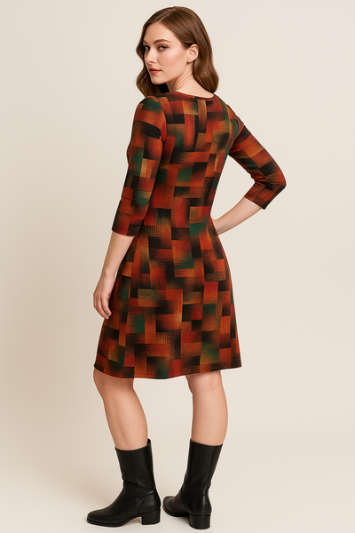 short 3/4 sleeve dress