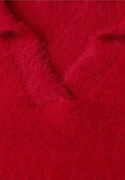 Close-up of red fabric texture