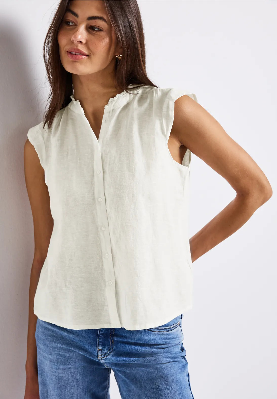 Street One blouse with ruffles