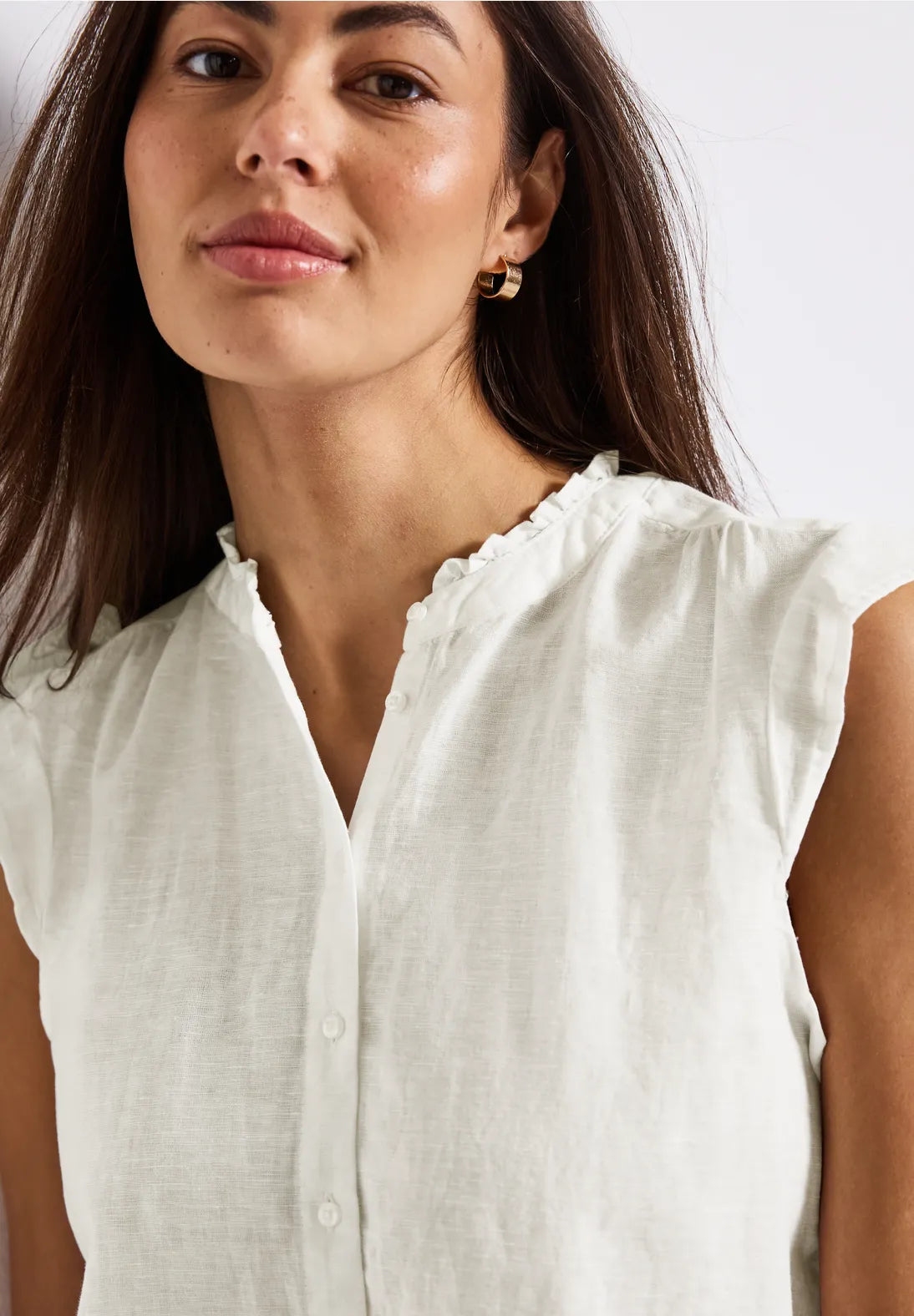 Street One blouse with ruffles