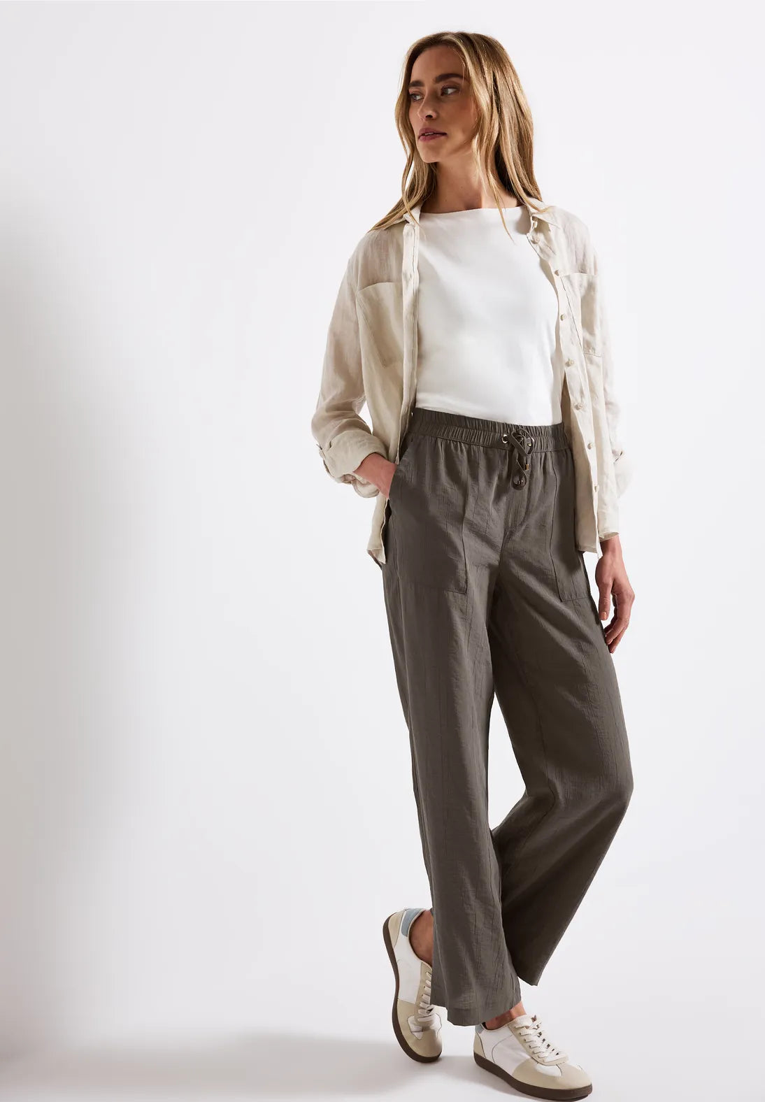 Street One Wide leg structured trousers