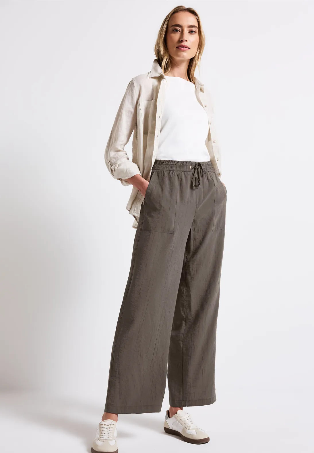 Street One Wide leg structured trousers