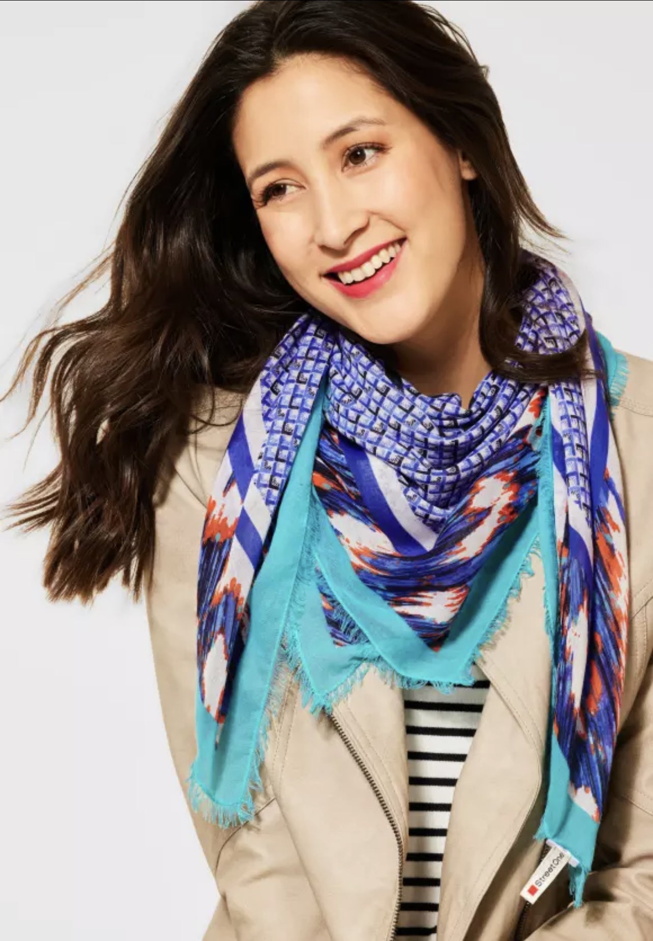 Street One square pattern scarf