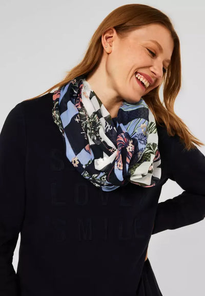 Cecil summer floral loop scarf