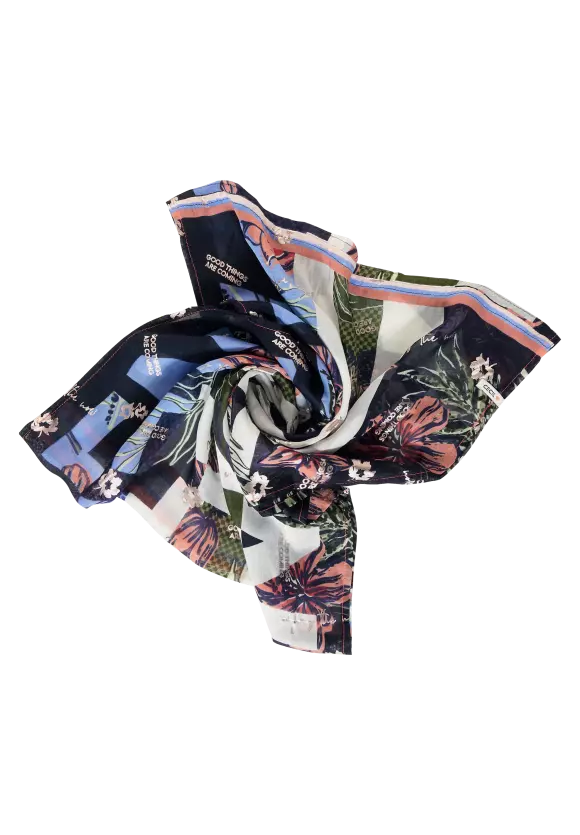 Cecil summer floral loop scarf