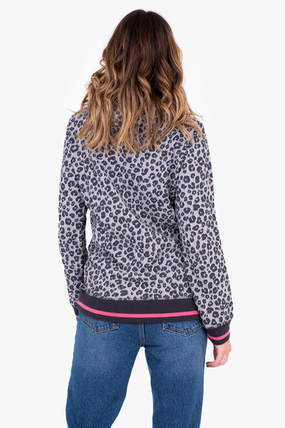 Leopard sport print hoodie