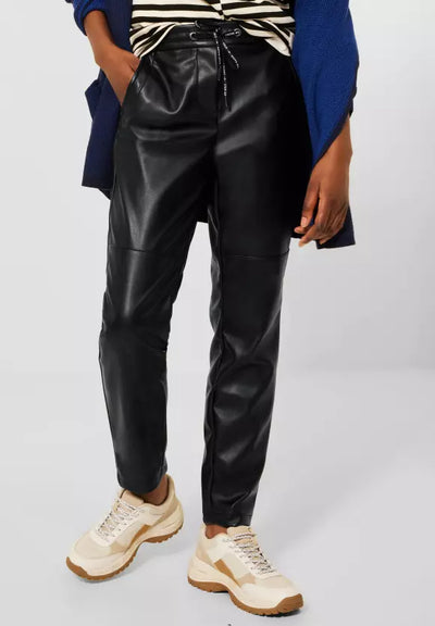 Cecil Chelsea leather look trousers