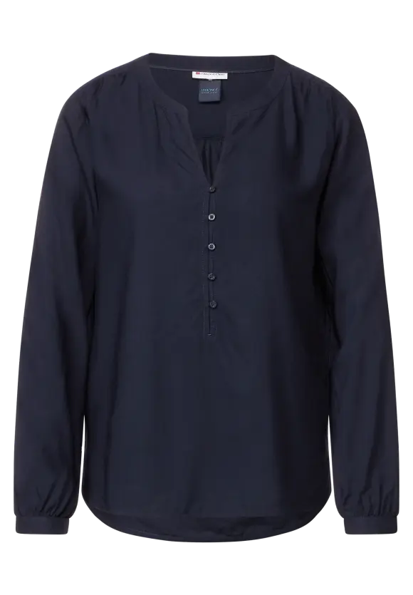 Street One Women's Blouse with a Short Button Placket