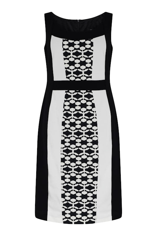 Tia Women's Black and White Sleeveless Dress